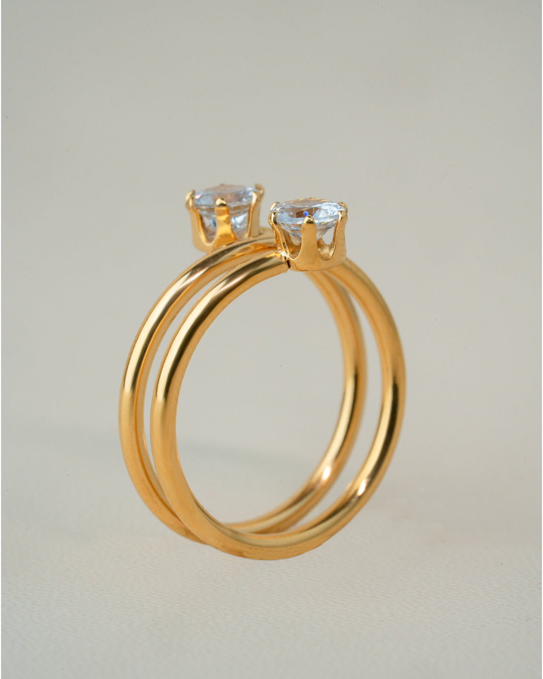 Luna Twin Spark Ring