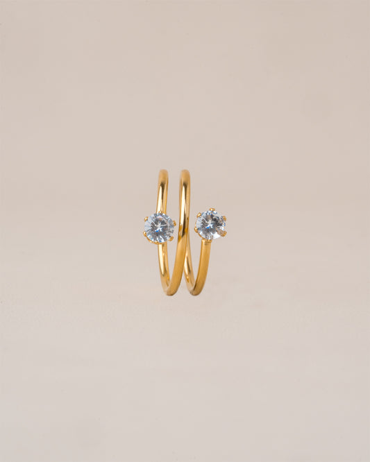 Luna Twin Spark Ring