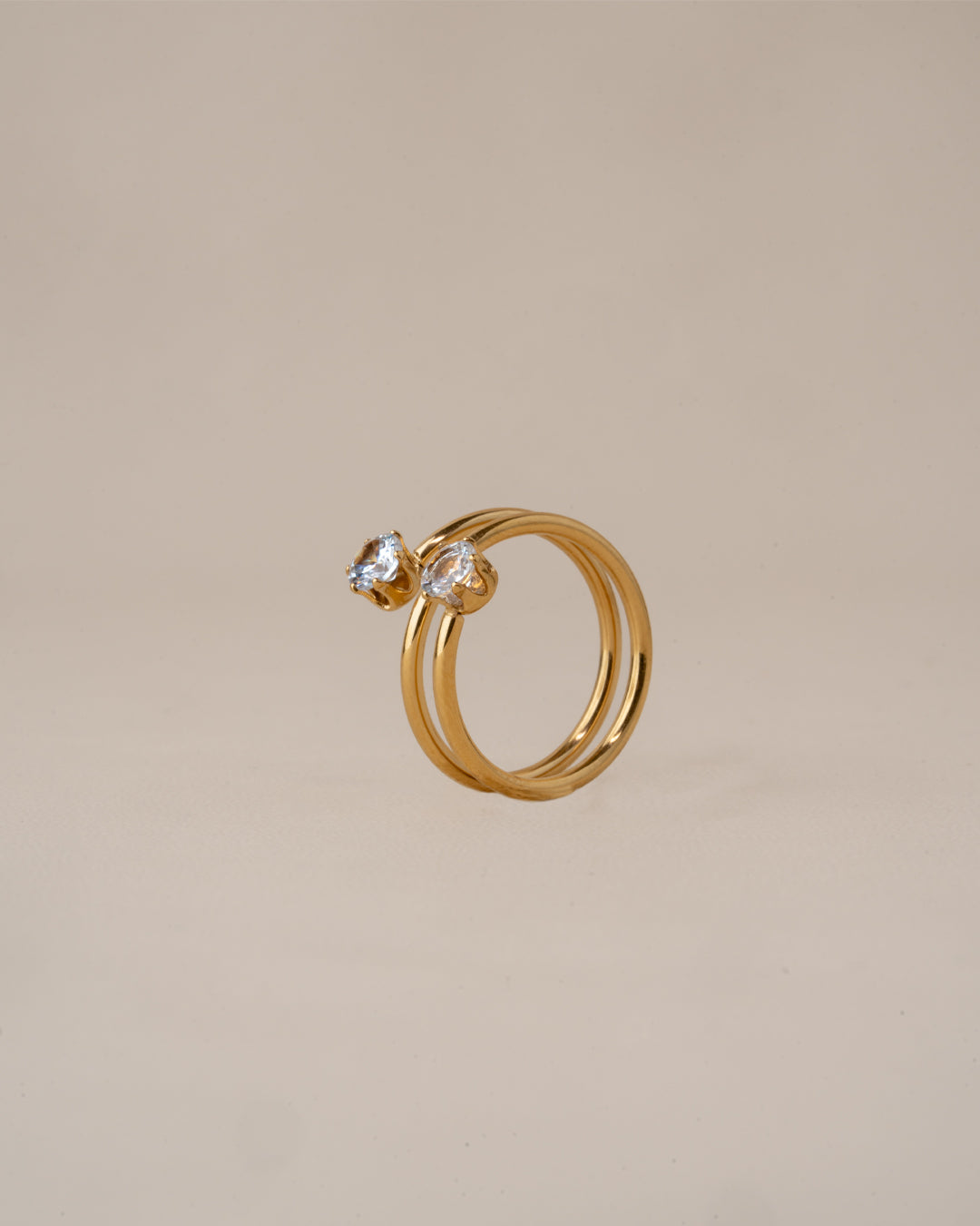 Luna Twin Spark Ring